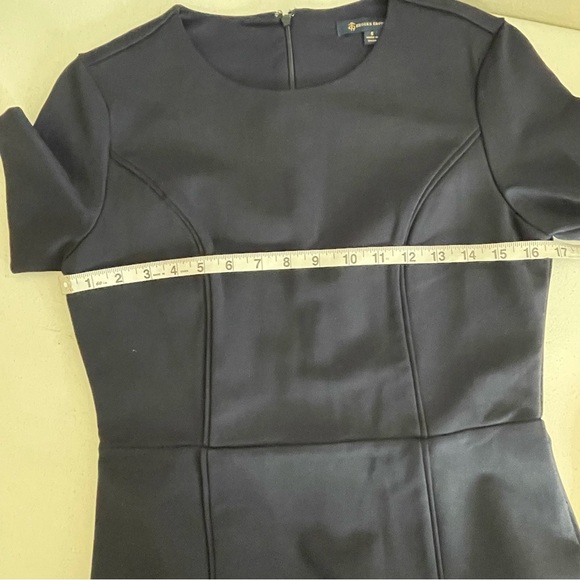 Brooks Brothers Navy Stretch Ponte Short Sleeve Sheath Dress - Picture 14 of 16